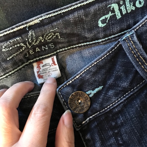 Silver AIKO Jeans - Picture 9 of 9